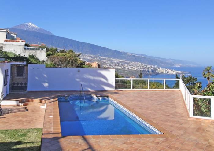 Teneriffa Ferienhaus in erster Meerreihe von Santa Ursula mit Privatpool und Meerblick
