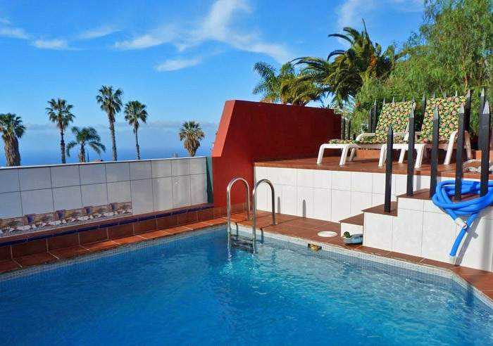 Teneriffa Überwintern. Ferienwohnung mit Pool, Terrasse und traumhaften Blick in El Sauzal.