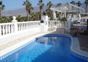 Teneriffa Luxus-Ferienhaus. Luxus-Villa mit Whirlpool-SZ, Privatpool und Pavillon in Adeje.