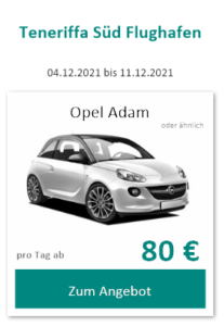 Mietwagen Teneriffa Sonderangebote